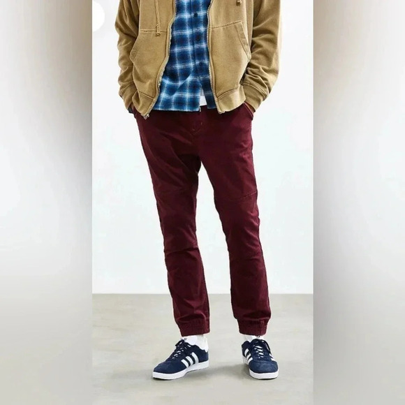 Urban Outfitters Other - Urban outfitters Without Walls Calvary Twill Trail Jogger Burgundy Pant X-Large